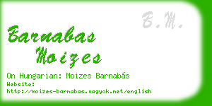 barnabas moizes business card
