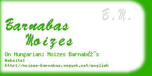 barnabas moizes business card